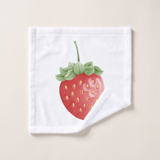 Strawberry Pattern Bad Handdoek (Wasdoekje)