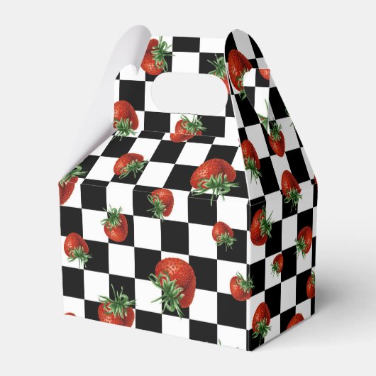 Strawberry Pattern Bedankdoosjes (Voorkant Zijde)