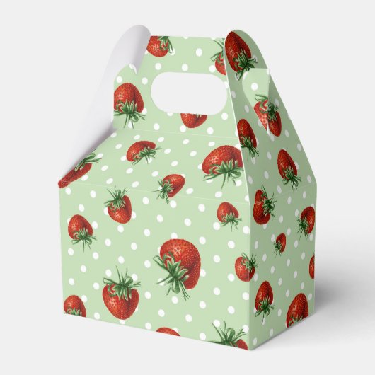 Strawberry Pattern Bedankdoosjes (Voorkant Zijde)