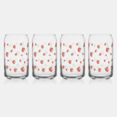 Strawberry Pattern Blikvorm Glas (Achterkant)