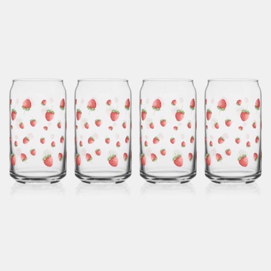 Strawberry Pattern Blikvorm Glas (Rechts)