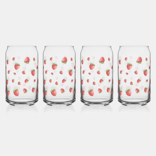 Strawberry Pattern Blikvorm Glas (Links)
