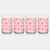 Strawberry Pattern Blikvorm Glas (Voorkant)