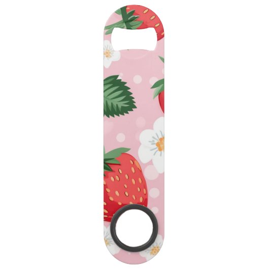 Strawberry Pattern Bottle Opener Sleutelhanger Speed Flessenopener (Voorkant)