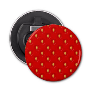 Strawberry Pattern Button Flesopener