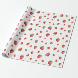 Strawberry Pattern Cadeaupapier