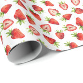 Strawberry Pattern Cadeaupapier (Rol Hoek)