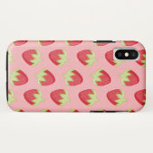 Strawberry Pattern Cell Case - Roze (Achterkant (horizontaal))