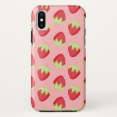 Strawberry Pattern Cell Case - Roze (Achterkant)