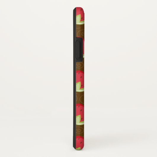 Strawberry Pattern Cell Phone Case - Bruin (Achterkant / rechts)