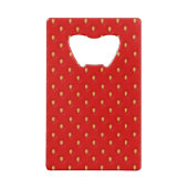 Strawberry Pattern Creditkaart Flessenopener (Achterkant)
