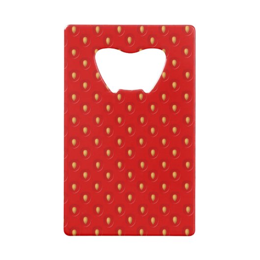 Strawberry Pattern Creditkaart Flessenopener (Achterkant)