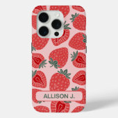 Strawberry Pattern Custom Phone Case voor Vrouwen (Achterkant)