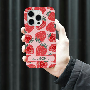 Strawberry Pattern Custom Phone Case voor Vrouwen