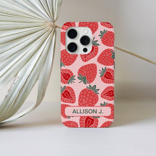 Strawberry Pattern Custom Phone Case voor Vrouwen