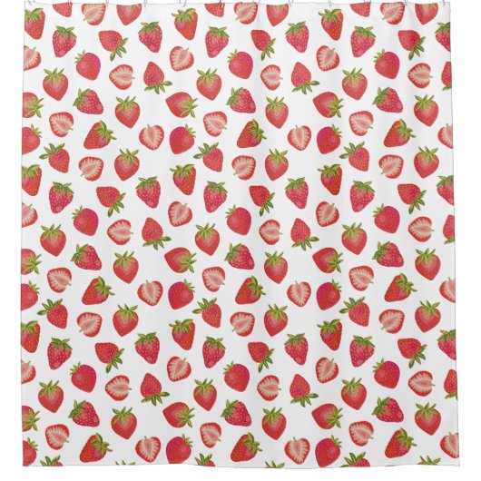 Strawberry Pattern Douchegordijn (Voorkant)