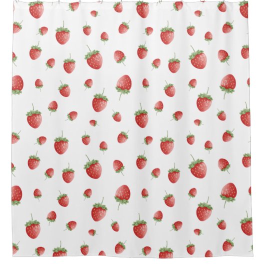 Strawberry Pattern Douchegordijn (Voorkant)