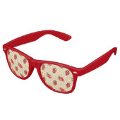 Strawberry pattern for fruit summertime good vibes retro zonnebril (Gekanteld)