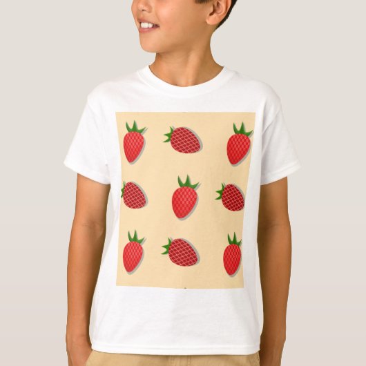Strawberry pattern for fruit summertime good vibes t-shirt (Voorkant)