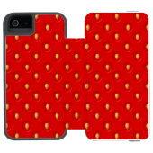 Strawberry Pattern Incipio iPhone Portemonnee Hoesje (Agenda Open)