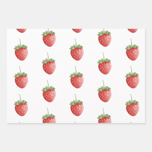 Strawberry Pattern Inpakpapier Vel (Voorkant 3)