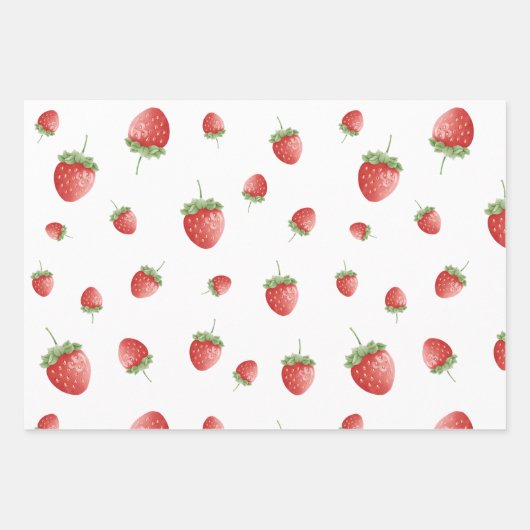 Strawberry Pattern Inpakpapier Vel (Voorkant 2)