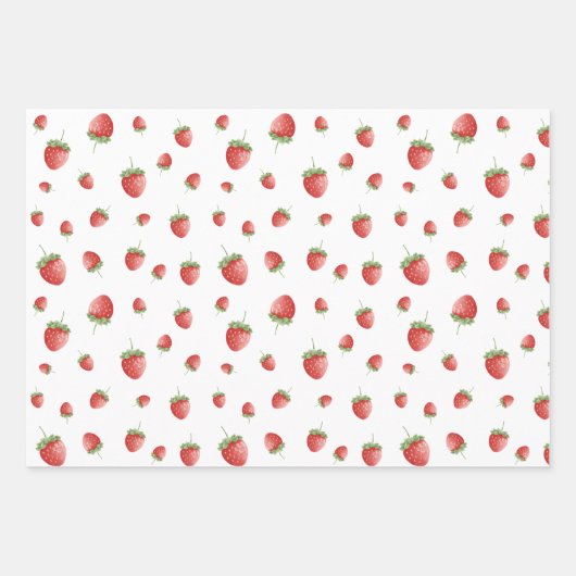 Strawberry Pattern Inpakpapier Vel (Voorkant)