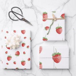 Strawberry Pattern Inpakpapier Vel