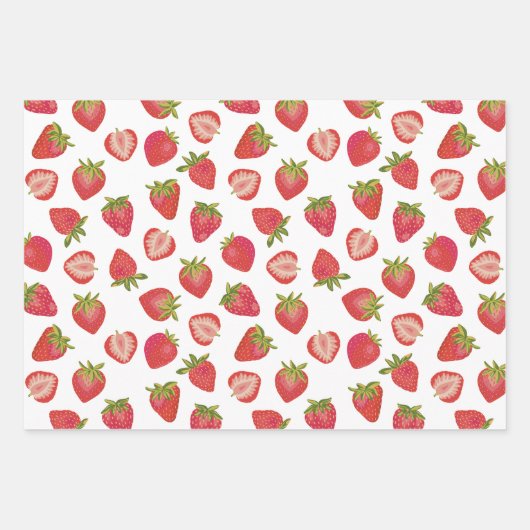 Strawberry Pattern Inpakpapier Vel (Voorkant 2)