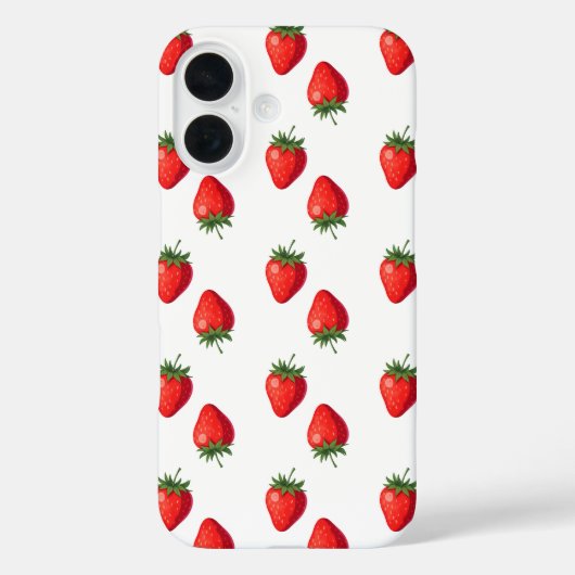 Strawberry Pattern iPhone Case (Achterkant)