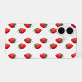 Strawberry Pattern iPhone Case 16 Hoesje (Achterkant horizontaal)