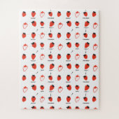 Strawberry Pattern Jigsaw Puzzle – Cute Kids Puzzl Legpuzzel (Verticaal)