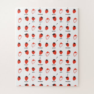 Strawberry Pattern Jigsaw Puzzle – Cute Kids Puzzl Legpuzzel