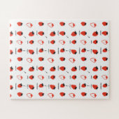Strawberry Pattern Jigsaw Puzzle – Cute Kids Puzzl Legpuzzel (Horizontaal)
