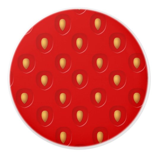 Strawberry Pattern Keramische Knop (Voorkant)