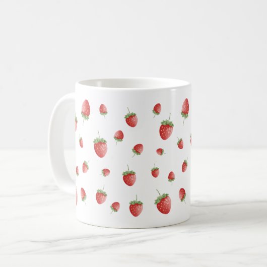 Strawberry Pattern Koffiemok (Voorkant links)