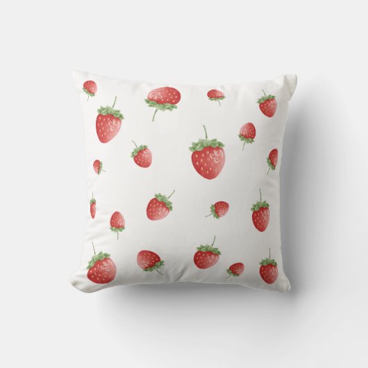 Strawberry Pattern Kussen (Voorkant)