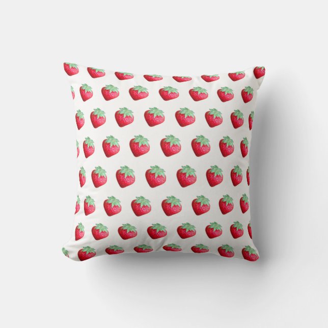 Strawberry Pattern Kussen (Voorkant)
