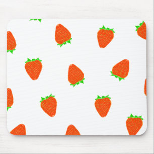 strawberry pattern muismat