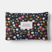 strawberry pattern navy etui (Voorkant)