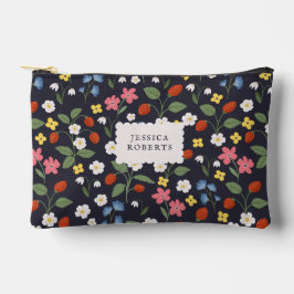 strawberry pattern navy etui