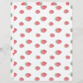  Strawberry Pattern Paper Briefpapier (Voorkant / Achterkant)