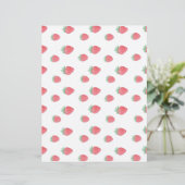  Strawberry Pattern Paper Briefpapier (Staand voorkant)