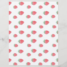  Strawberry Pattern Paper Briefpapier