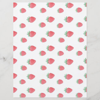  Strawberry Pattern Paper Briefpapier