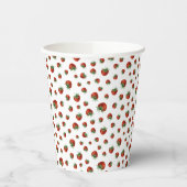 Strawberry Pattern Papieren Bekers (Links)