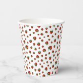 Strawberry Pattern Papieren Bekers (Voorkant)