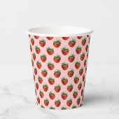 Strawberry Pattern Papieren Bekers (Achterkant)