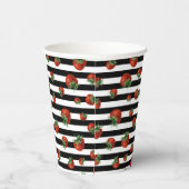 Strawberry Pattern Papieren Bekers (Rechts)