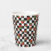 Strawberry Pattern Papieren Bekers (Achterkant)